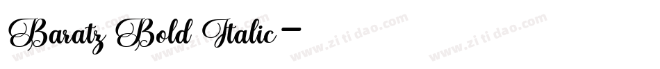 Baratz Bold Italic字体转换